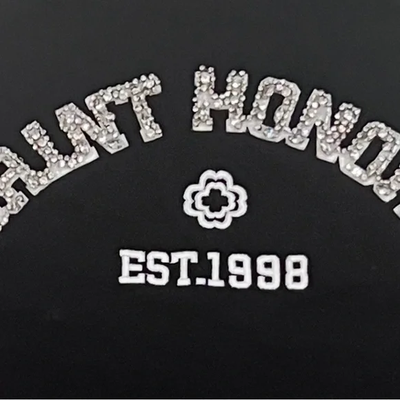 Maje Black and White Crystal Embellished Short Sleeve Tee - Picture 2 of 4